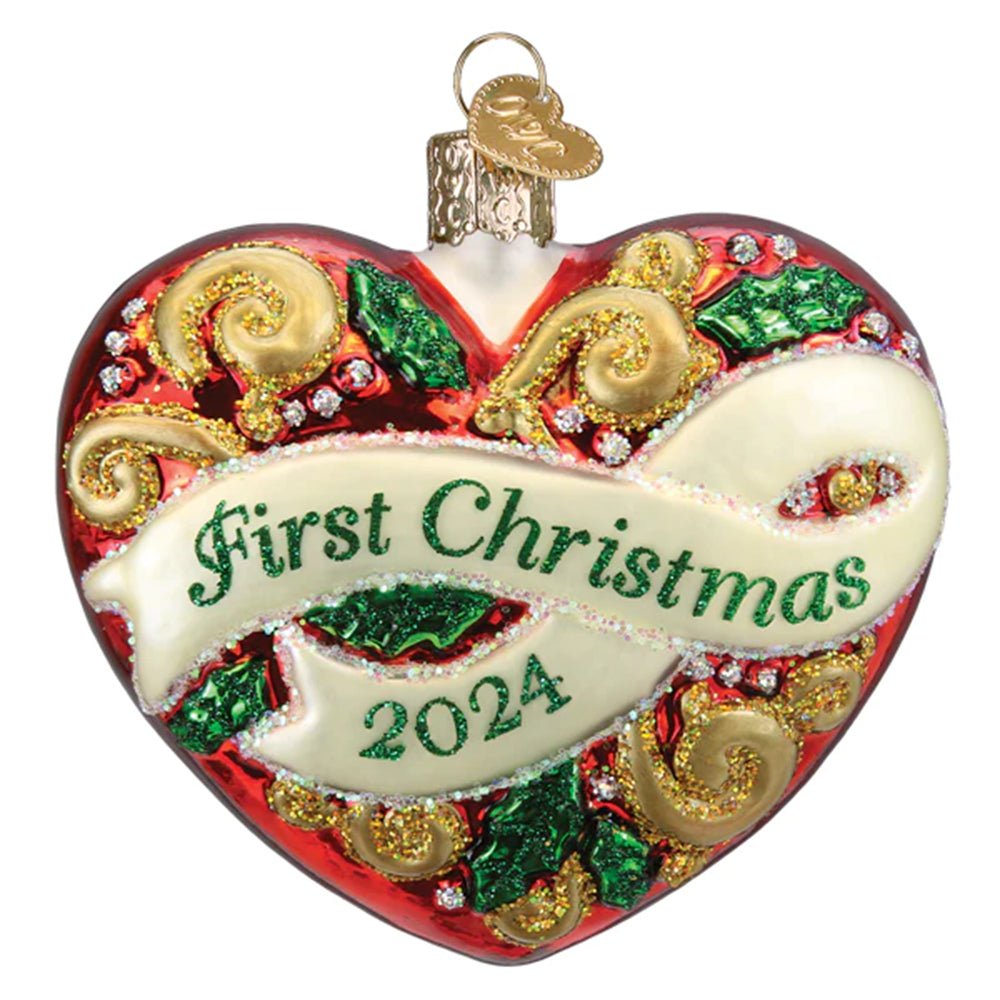 2024 First Christmas Heart Ornament - Old World Christmas