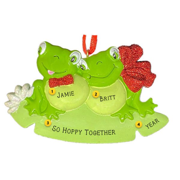 Personalized Frog Couple Ornament