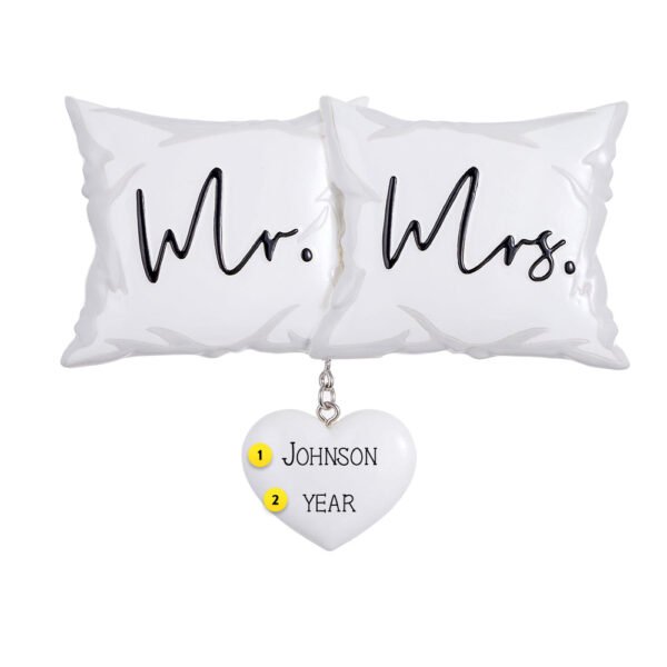 Personalized Mr. & Mrs. Pillows Ornament