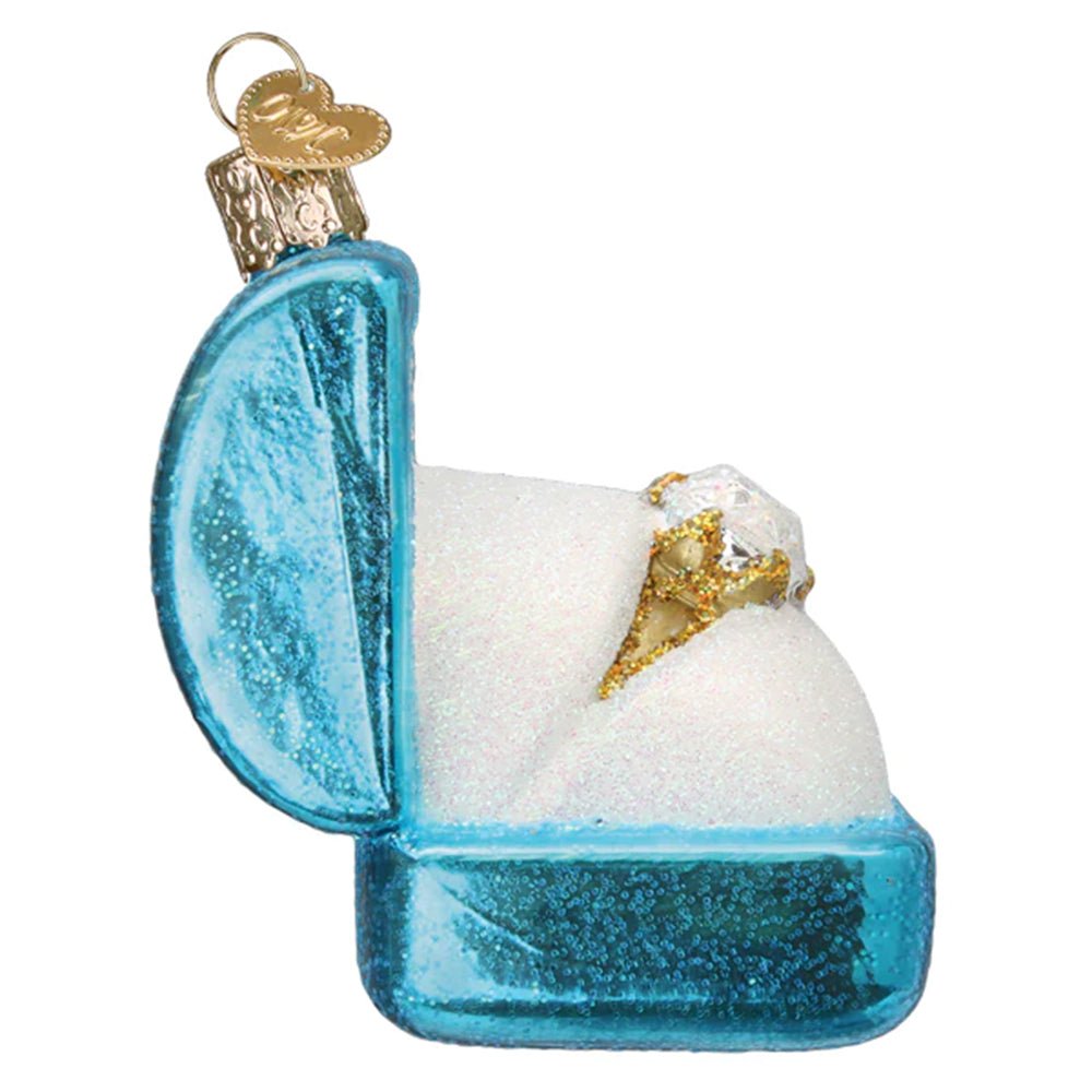 Something Blue Ring Box Ornament - Old World Christmas - Image 2