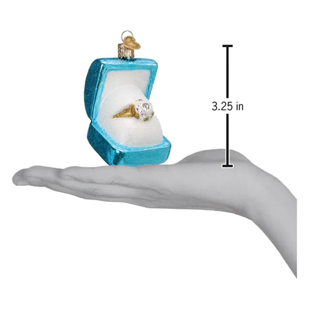 Something Blue Ring Box Ornament - Old World Christmas - Image 4